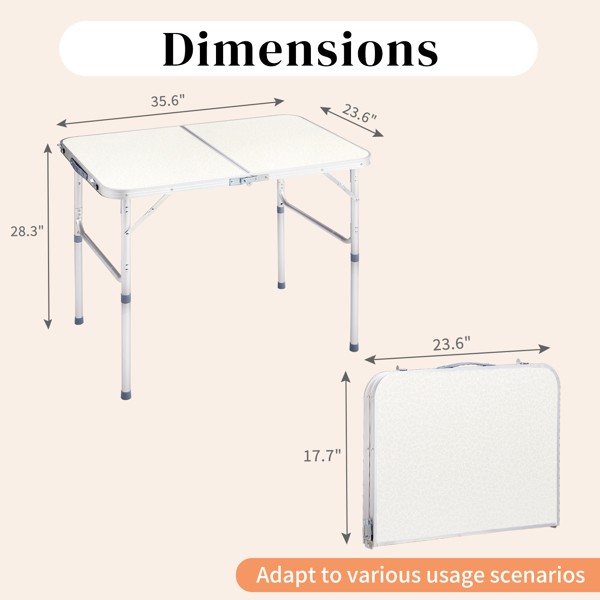 Outdoor Handle Aluminum Folding Table