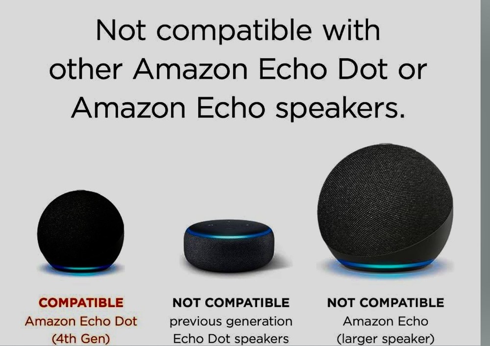ECHOGEAR Amazon Echo Dot (4th Gen) Outlet Hanger Black / White