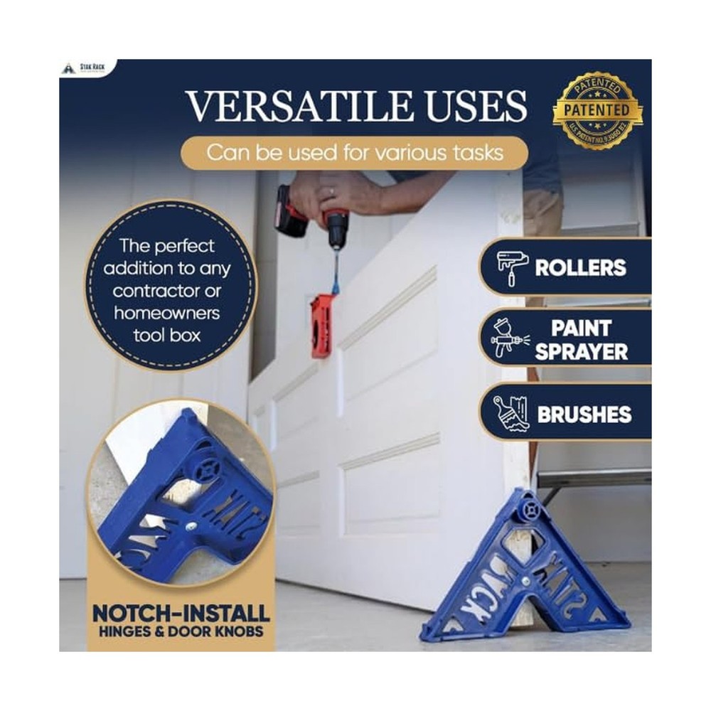 Stak Rack | 6 in 1 Painter's Accessory Tool | Stacking Design | Paint Interio...