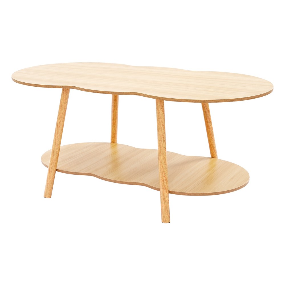 2-Tier Sofa Table Max 66.14 lbs Cloud Shape End Table 19.7in H Coffee Table