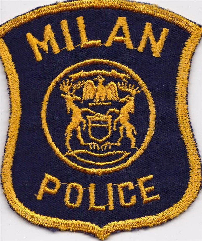 MILAN POLICE Shield-shaped  Patch