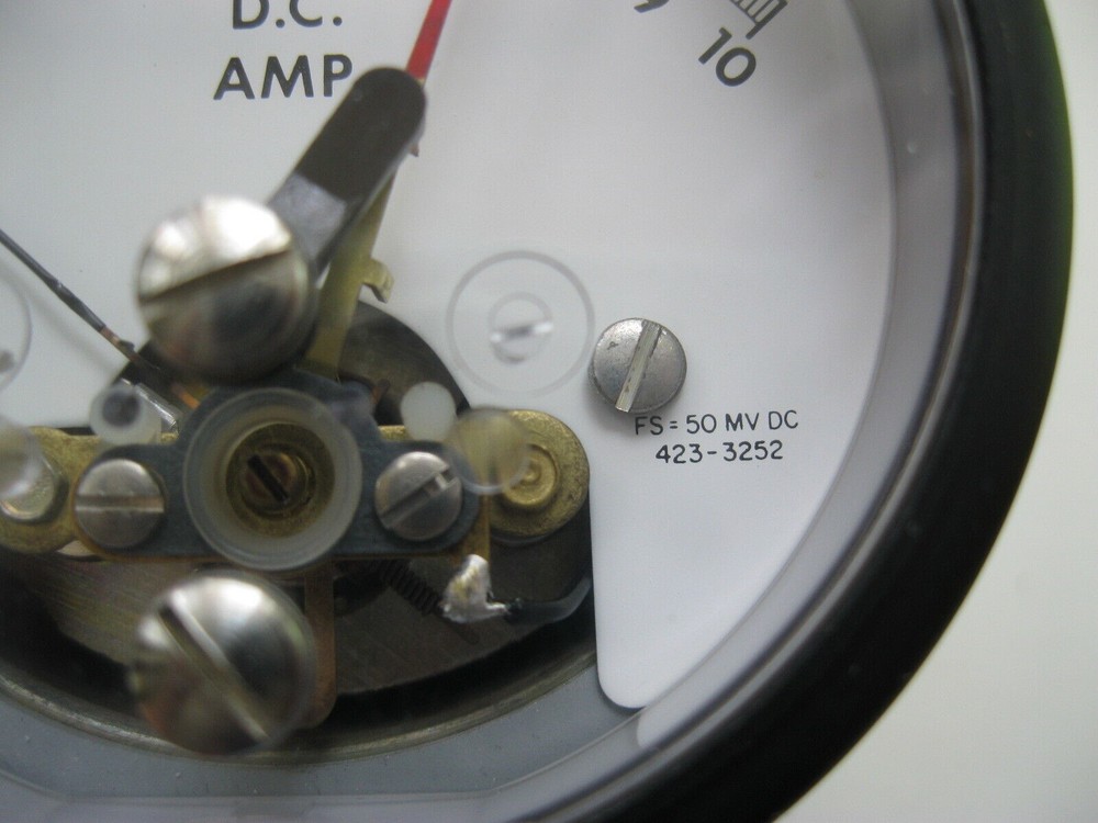 VINTAGE API SHIELDED 0-10 DC AMP VARIABLE LOCKING POINTER PANEL METER GAUGE NOS