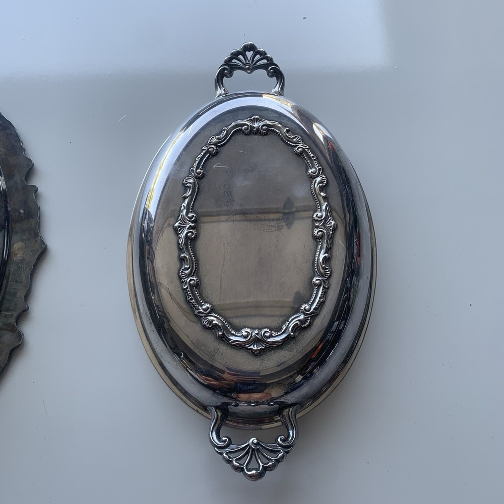 Vintage Towle Silverplate Hollowware Double Vegetable Bowl