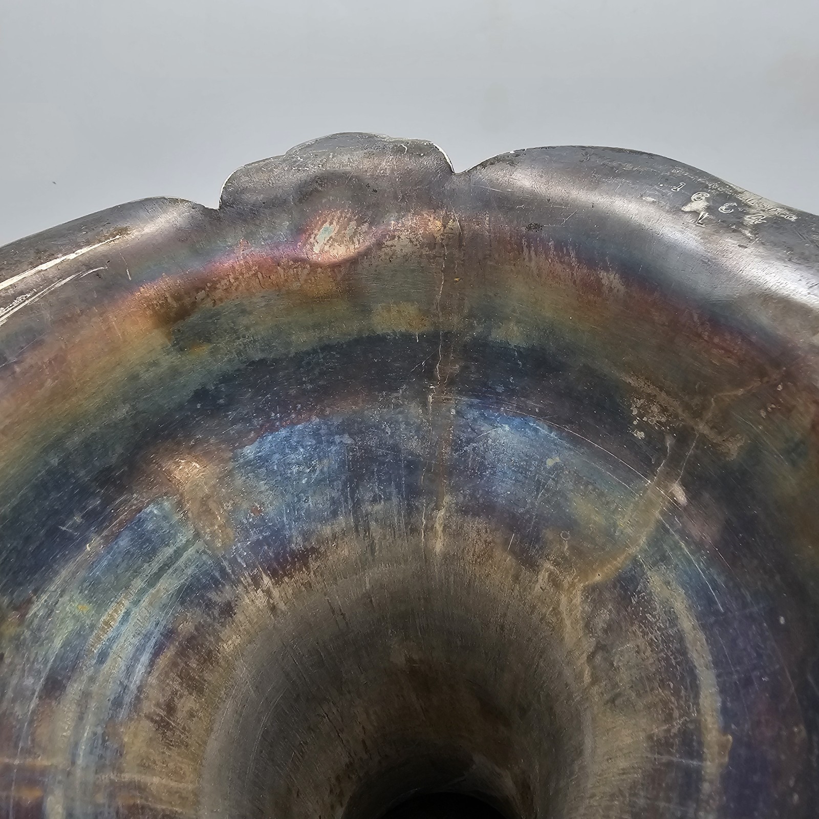 20th Century Art Nouveau Silverplate Pedestal Compote With Floral Relief