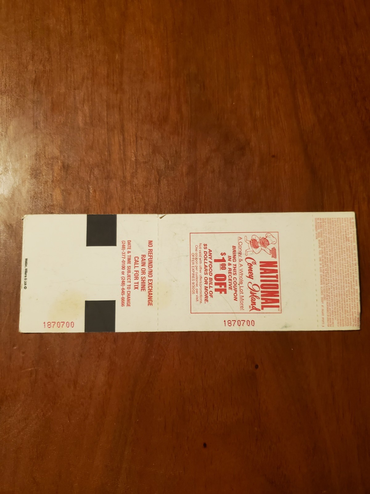 The Doors Of The 21st Century Cancelled Concert Ticket August 21st 2004 Detroit