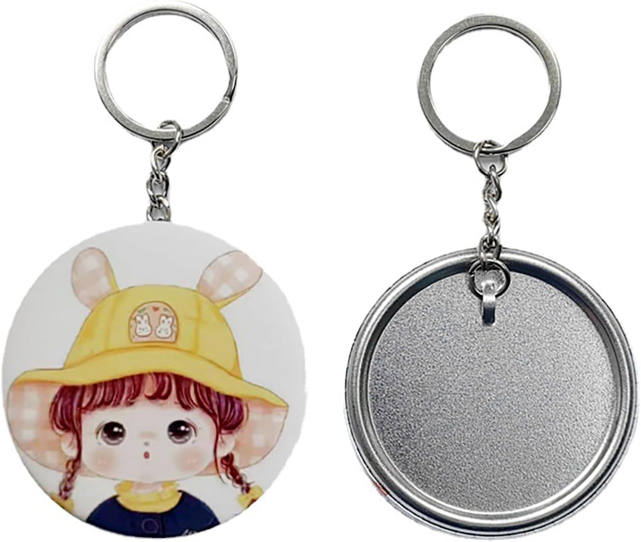 200 PCS 58Mm/2.25 Inch Button Maker Keychains Supplies, Metal Badge Sets with Me