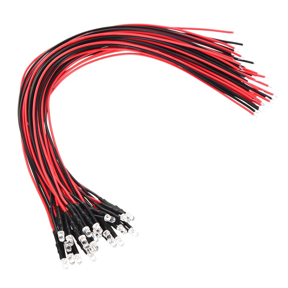 3mm LED Diode Light, 20 Pcs 4.5-6V DC, Purple Light