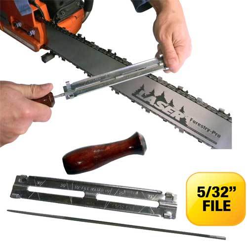 5/32" Chainsaw Sharpening Kit - Sharpens 3/8" LP Chain