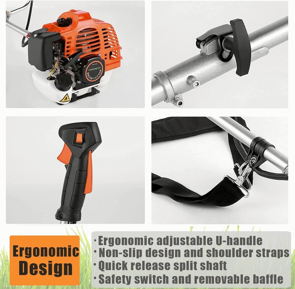 4-in-1 Multi-Functional Trimming Tools Gas Hedge Trimmer 58CC Weed Eater