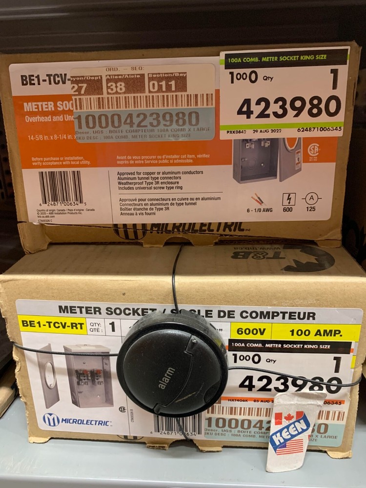 MICROLECTRIC Overhead/Underground meter socket king size 100 A 600 V