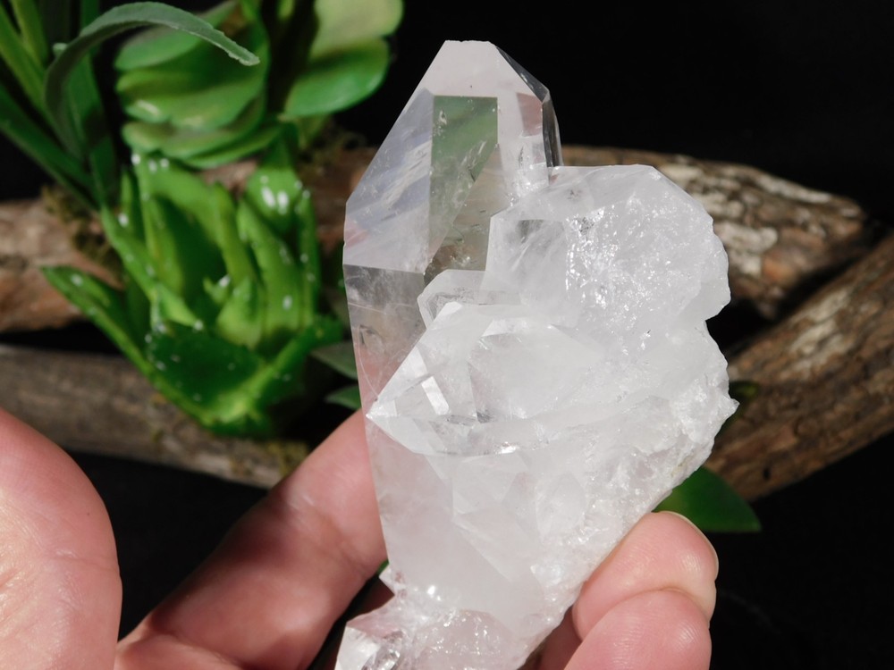 SUPER Translucent! QUARTZ Crystal Cluster From Brazil 239gr