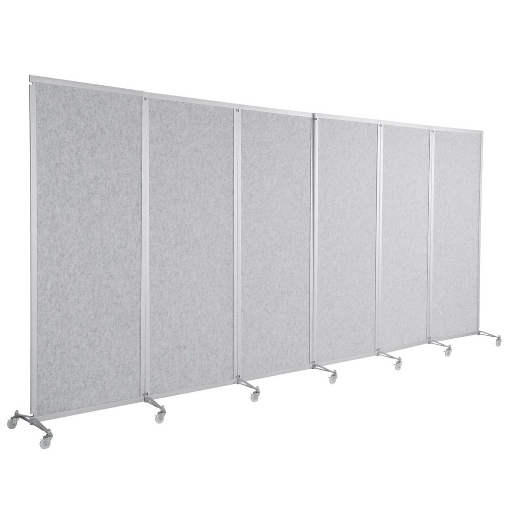 Rolling Privacy Room Divider with Lockable Wheels Office Mobile Screen Partition