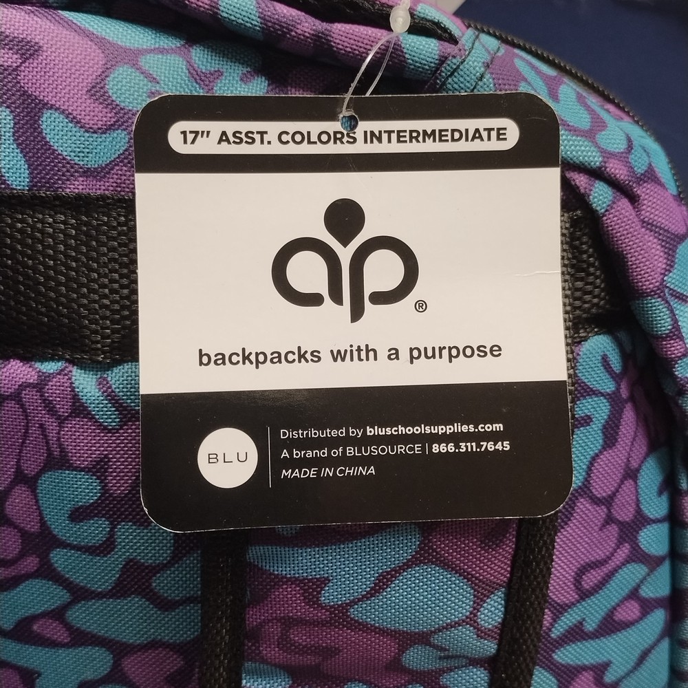 B-Wap 17" Intermediate School Backpack Womens Multi Assorted Adjustable Straps