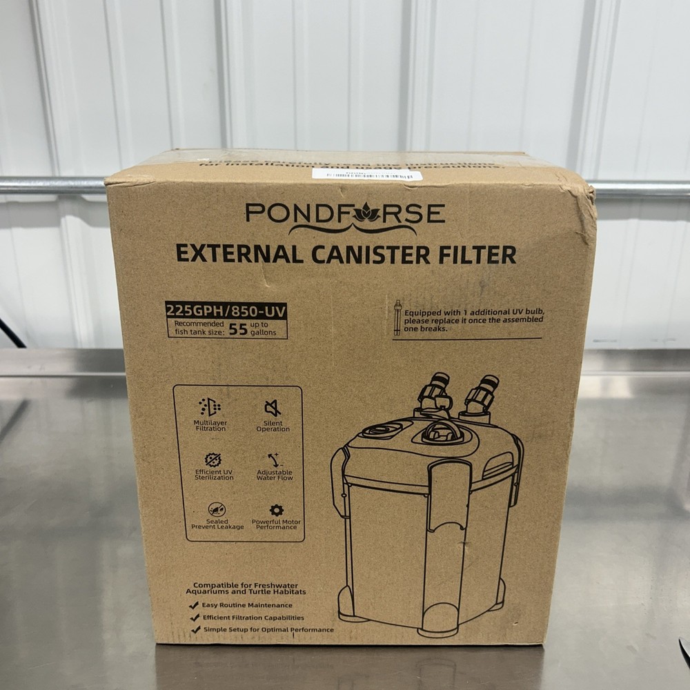 Pondforce 225GPH/850UV External Canister Filter 55 Gallons
