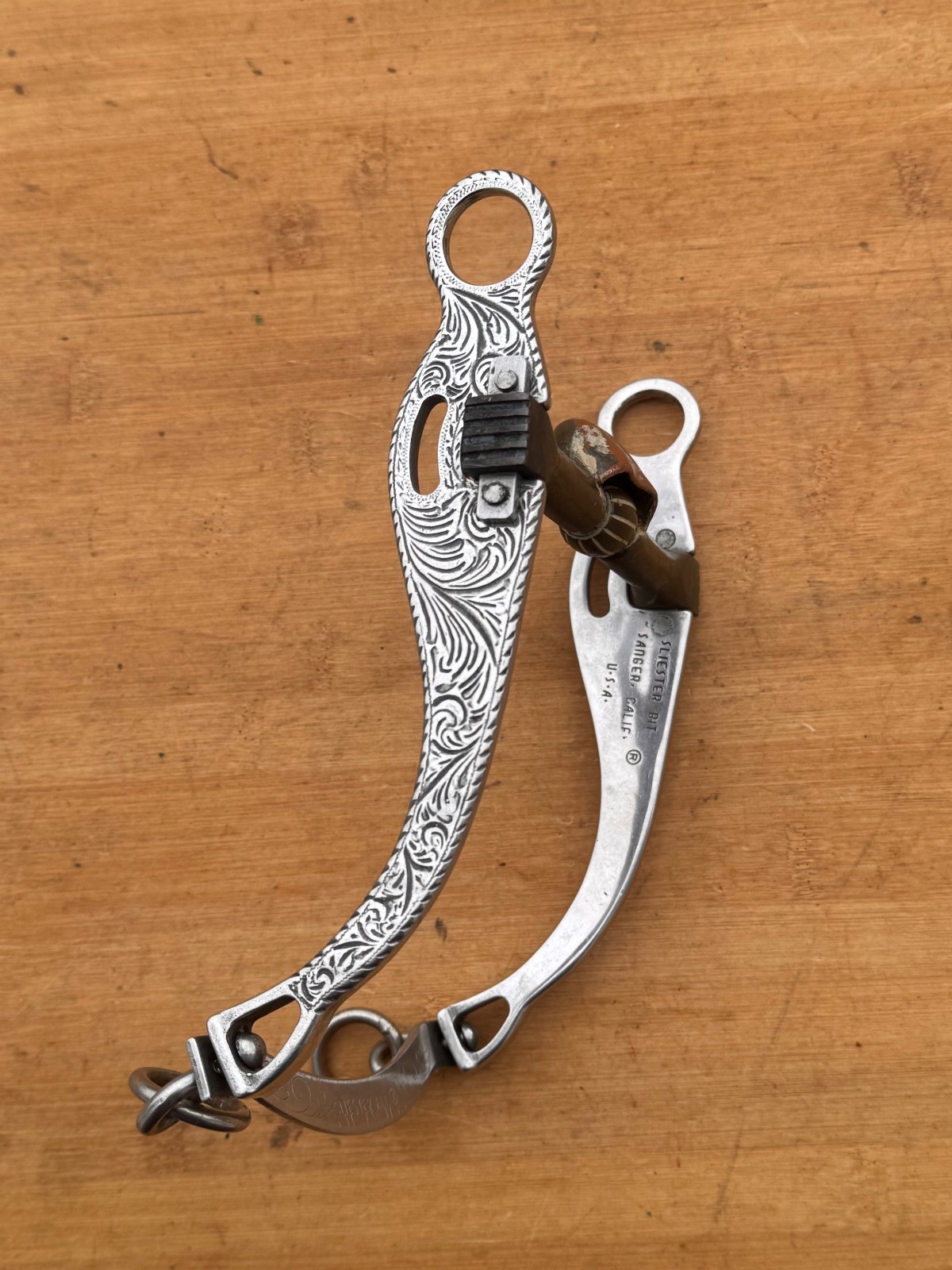 SLIESTER Engraved Surgical Steel Copper Hooded Western Cricket Bit ~ 4 1/2"