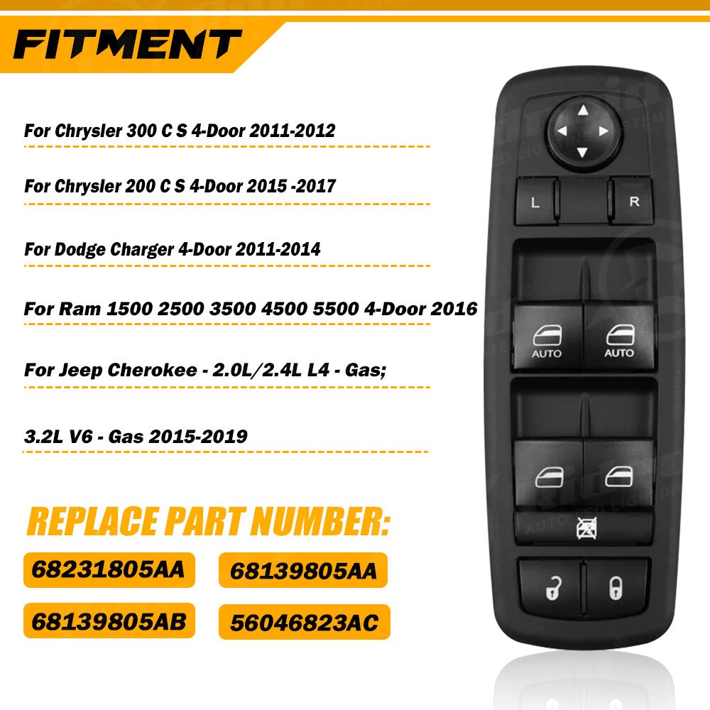 Master Power Window Switch for 2015 2016 2017 Chrysler 200 C S 4-Door 11 Pin