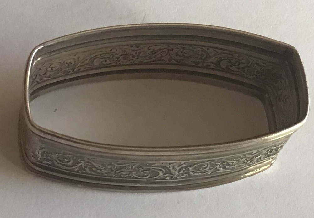 Elegant Cornucopia sterling silver Napkin Ring Serviette Holder