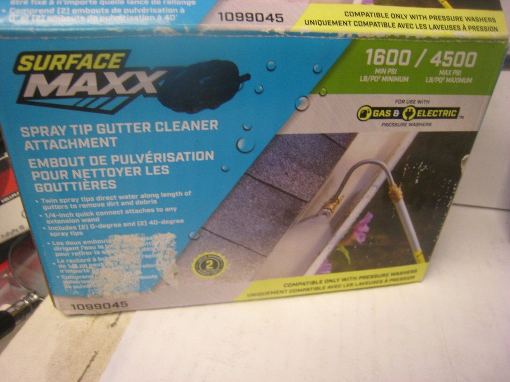 ^ Surface Maxx Spray Tip Gutter Cleaner Attachment Compatible w/ Pressure Washer