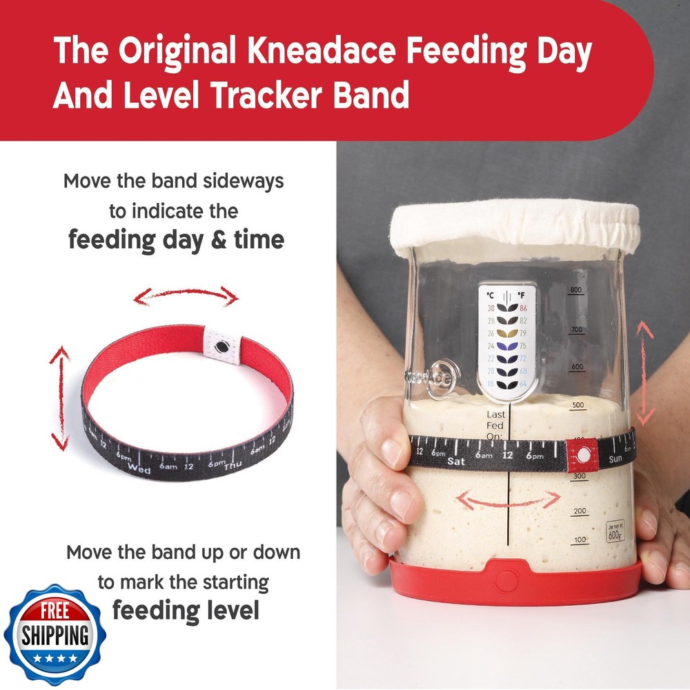 KNEADACE Pro Sourdough Bread Starter Kit - 34 oz Large Capacity S