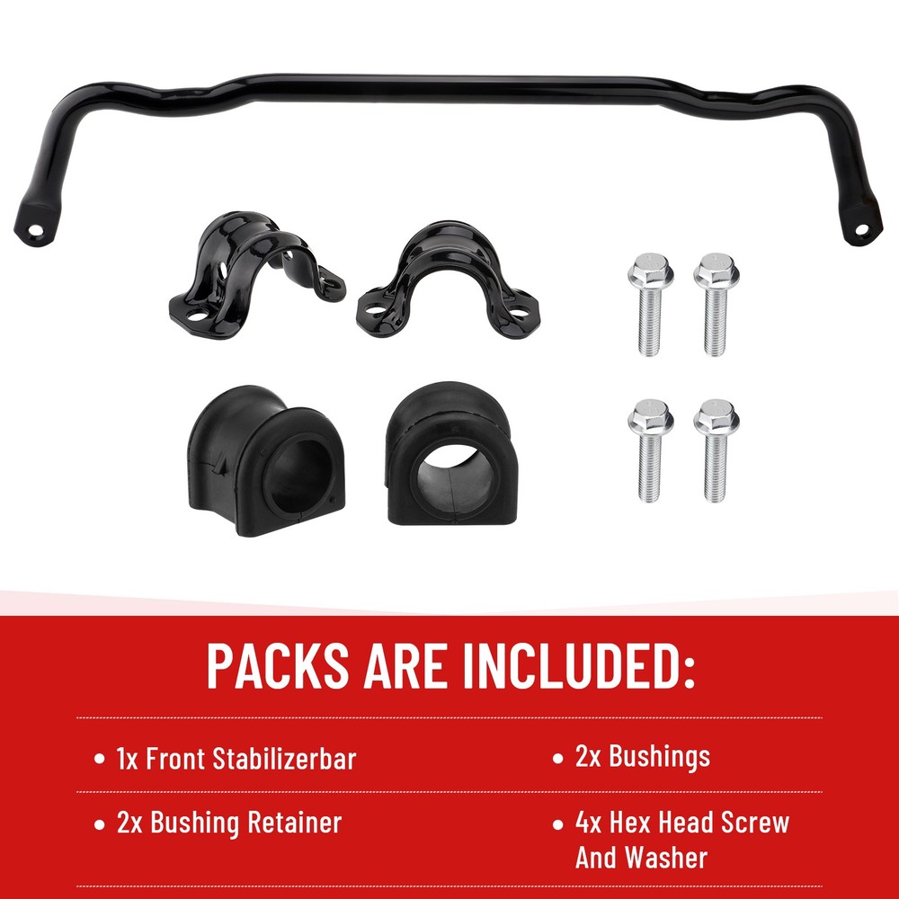 Front For 2011-2018 Ram 1500 4WD Stabilizer Sway Bar & Pair Stabilizer Bar Link