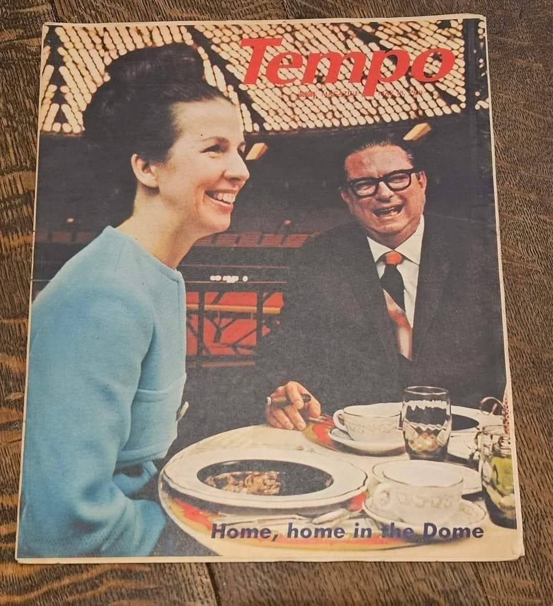 Rare 1969 Judge Roy Hofheinz Astrodome Tempo Magazine Houston Astros Astroworld