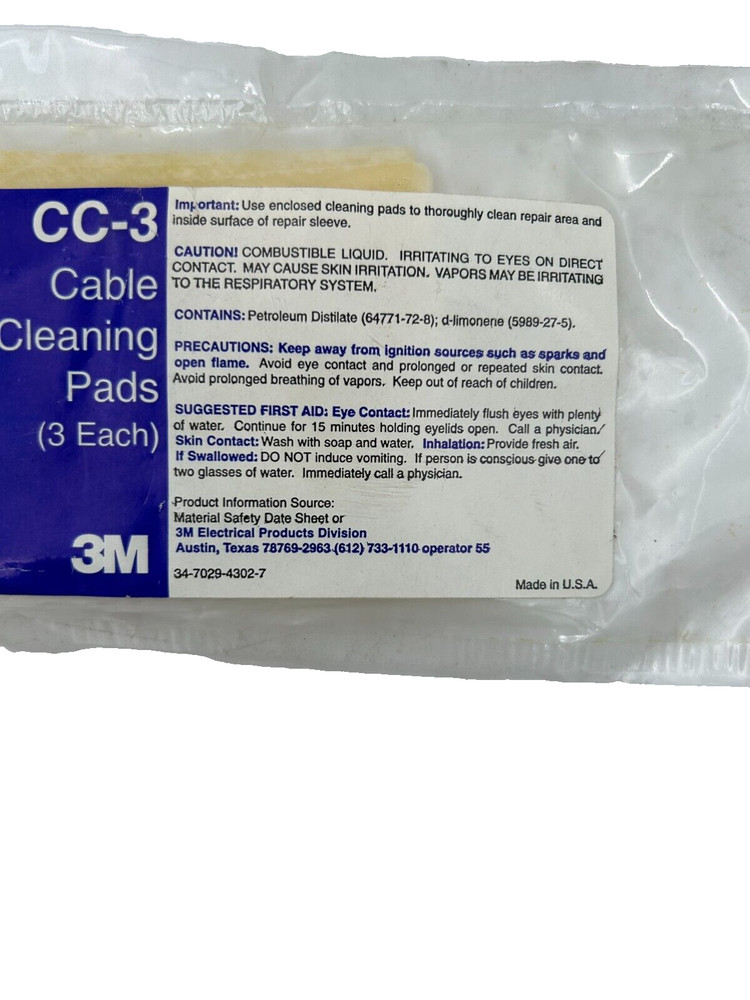 3M Cable Cleaning Pads CC-3