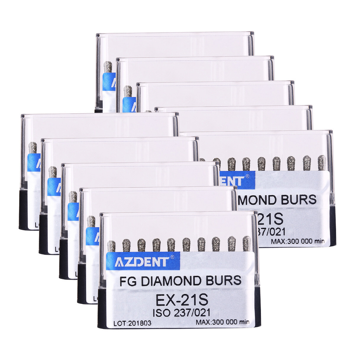 100pcs Dental Super Coarse Diamond FG Burs for High Speed Handpiece AZDENT