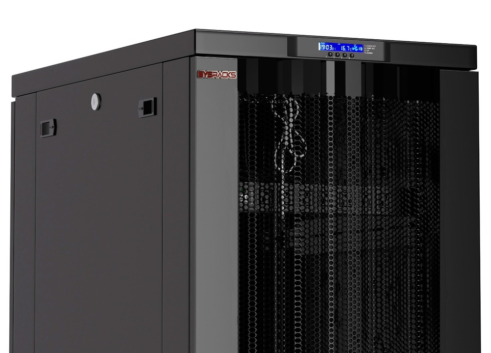 Sysracks 32U 32'' Deep IT Network Data Server Rack Cabinet Mesh Vented Door