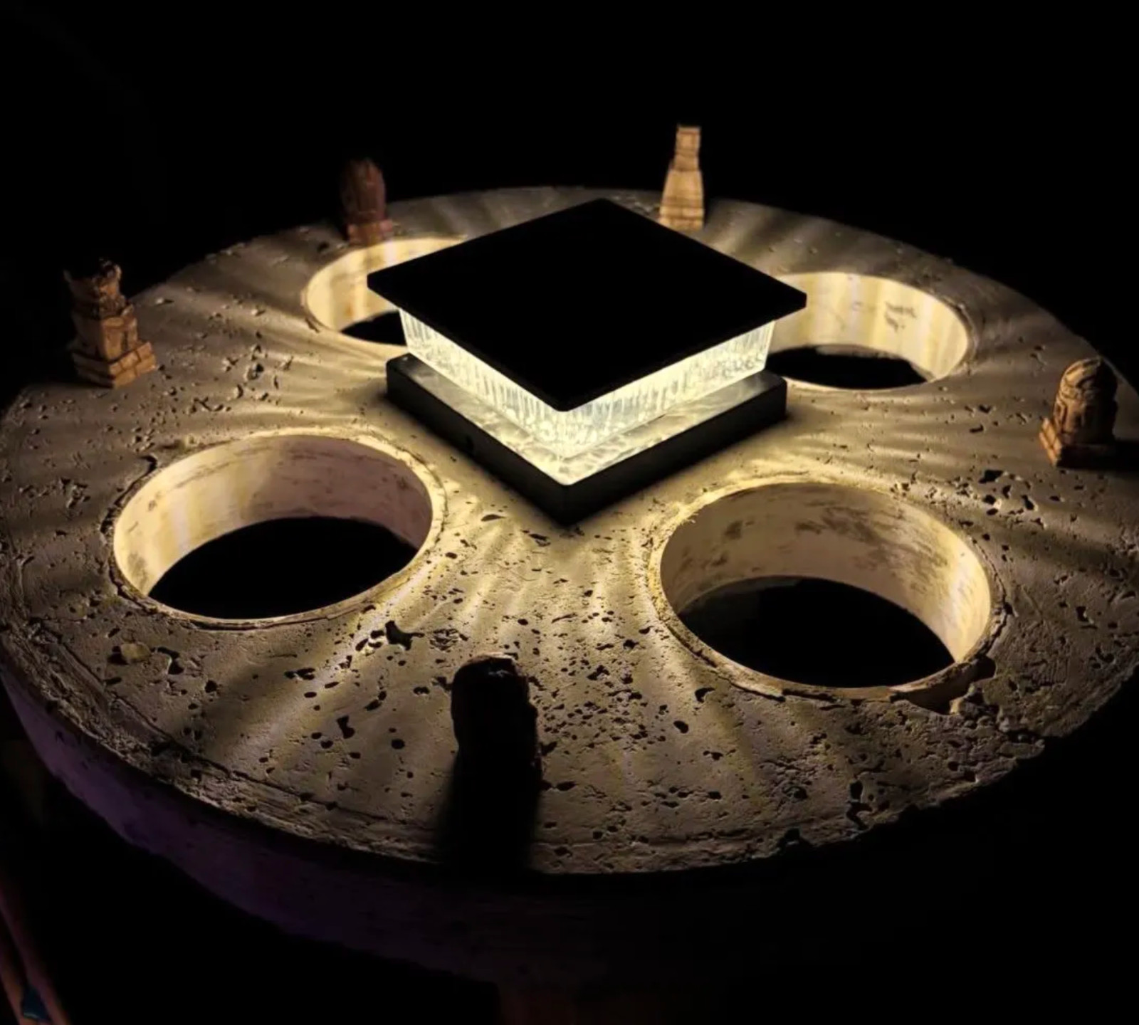 Dragon Fruit Trellis Topper with FREE LED SOLAR LIGHT Screw Direct to 4x4 Post