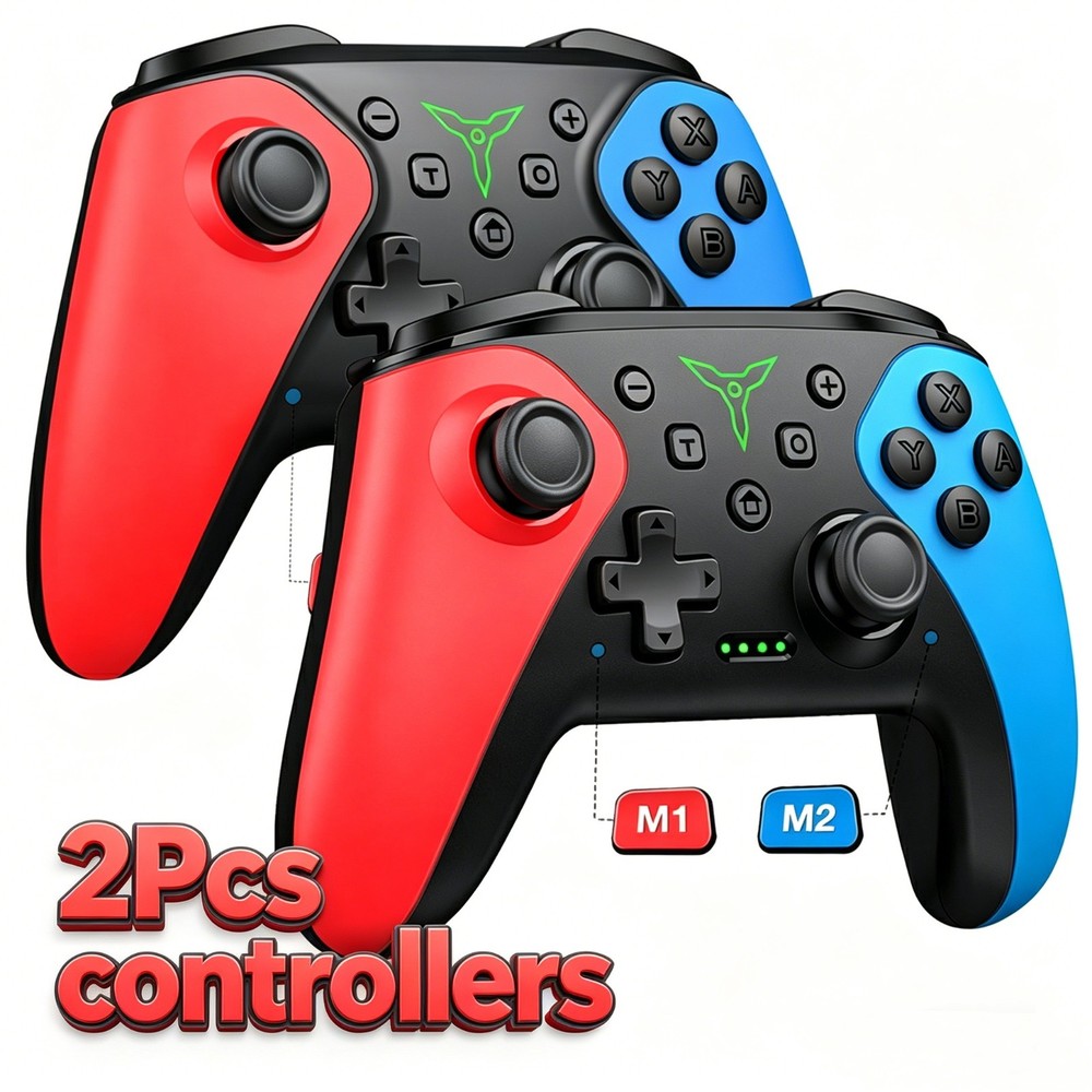 2Pcs Wireless Switch Controller for Nintendo Switch/Switch 2/Lite/OLED Controlle