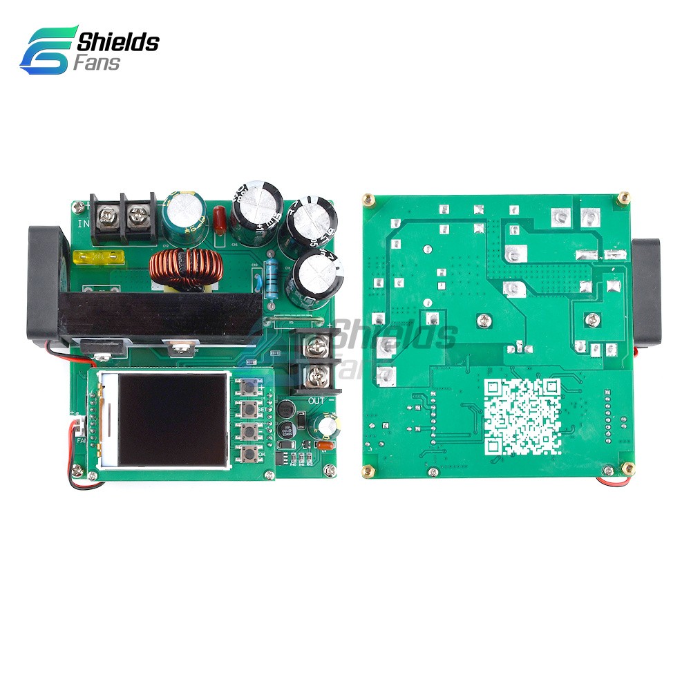 DC9V~60V 900W 15A CNC LCD Display Constant Current Voltage DC Boost Module