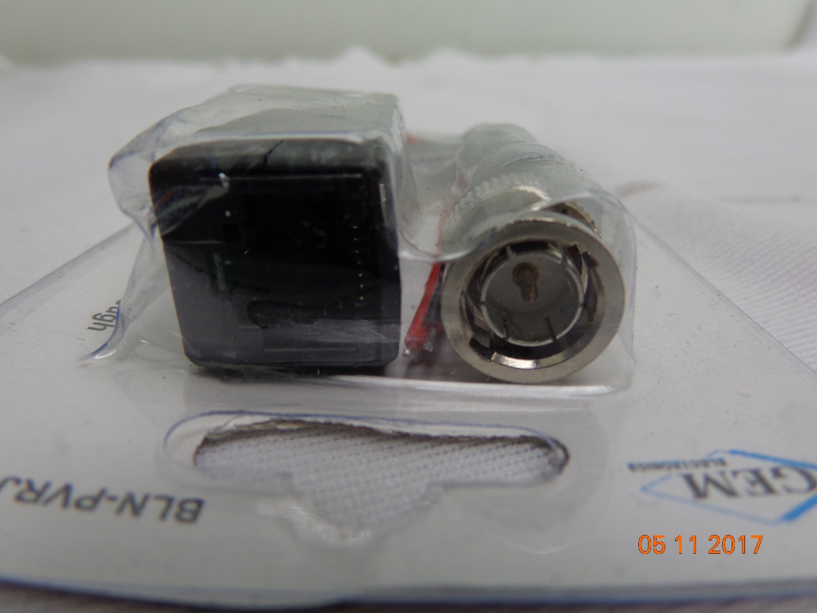 Gem Electronics BLNPVRJ451 CCTV Balun BNC Plug With Power Lds to RJ45
