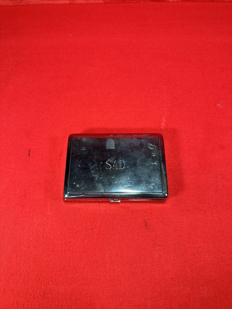 Stainless steel Tissue Case Engraved With “ SAD “ No Makers Mark