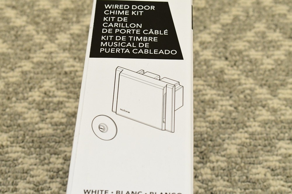 Nutone BKL340LBR Line Voltage Wired Doorbell w/ Pushbutton, Chime Kit - WHITE