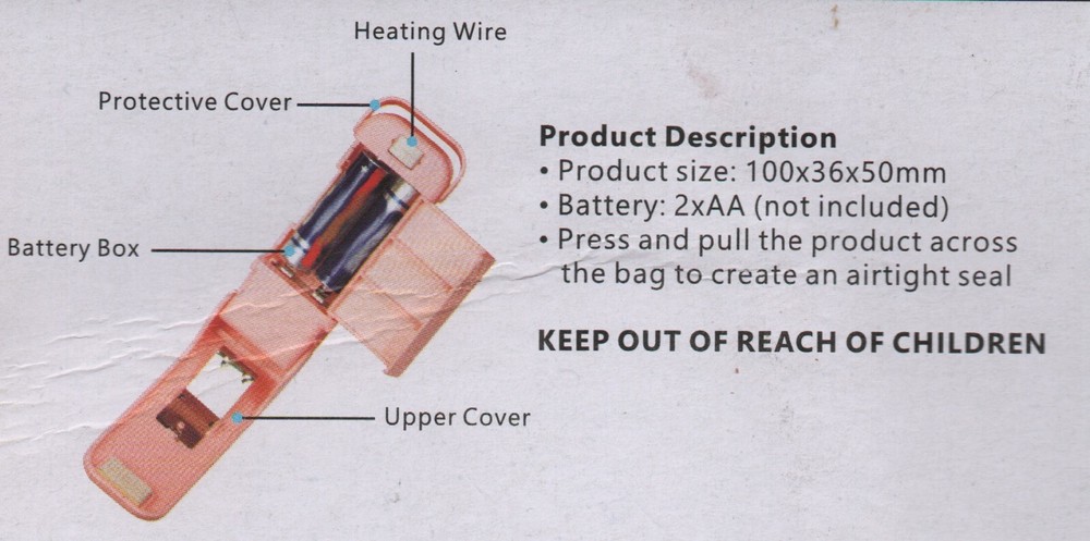 PLASTIC SEALER AUTOMATIC MINI PORTABLE BATTERY POWER
