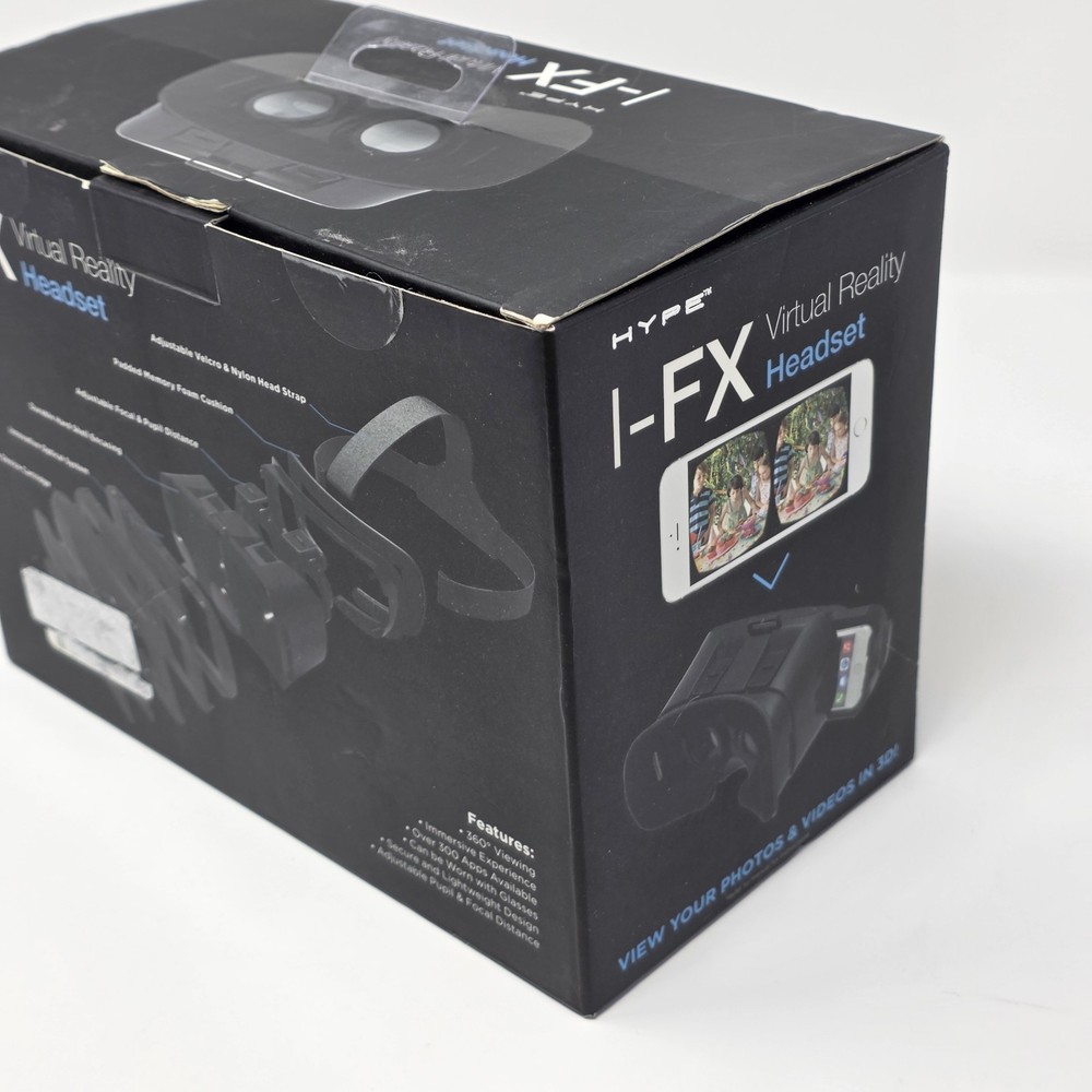 Hype I-FX Virtual Reality Headset Black Lightweight