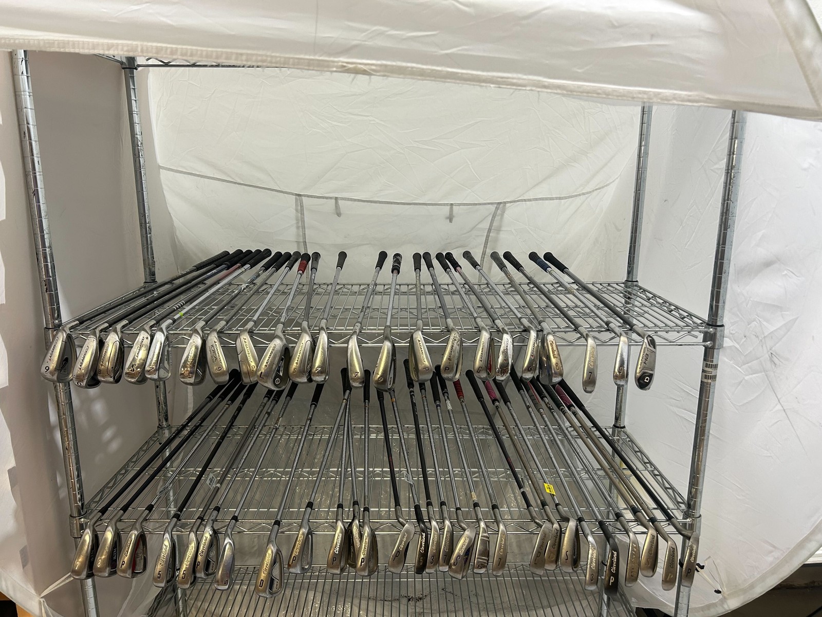 Wholesale Lot of 50 Golf Clubs - Adams and Cleveland Single Irons and Wedges