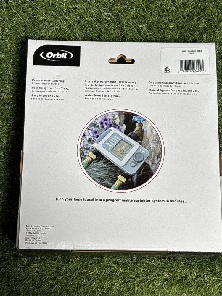 Orbit Pro Contractor Grade Watering Digital Timer 2 Port 26622
