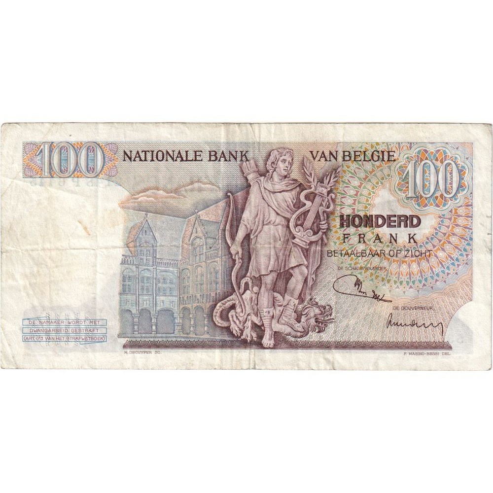 [#1294365] Belgium, 100 Francs, EF