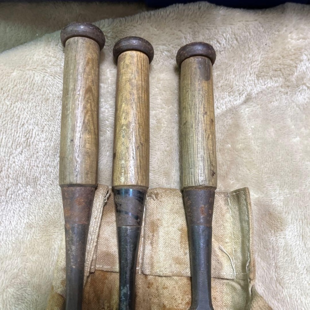 Chisel Set 3pc DIY Hand Tool Nomi Vintage Woodworking Tool