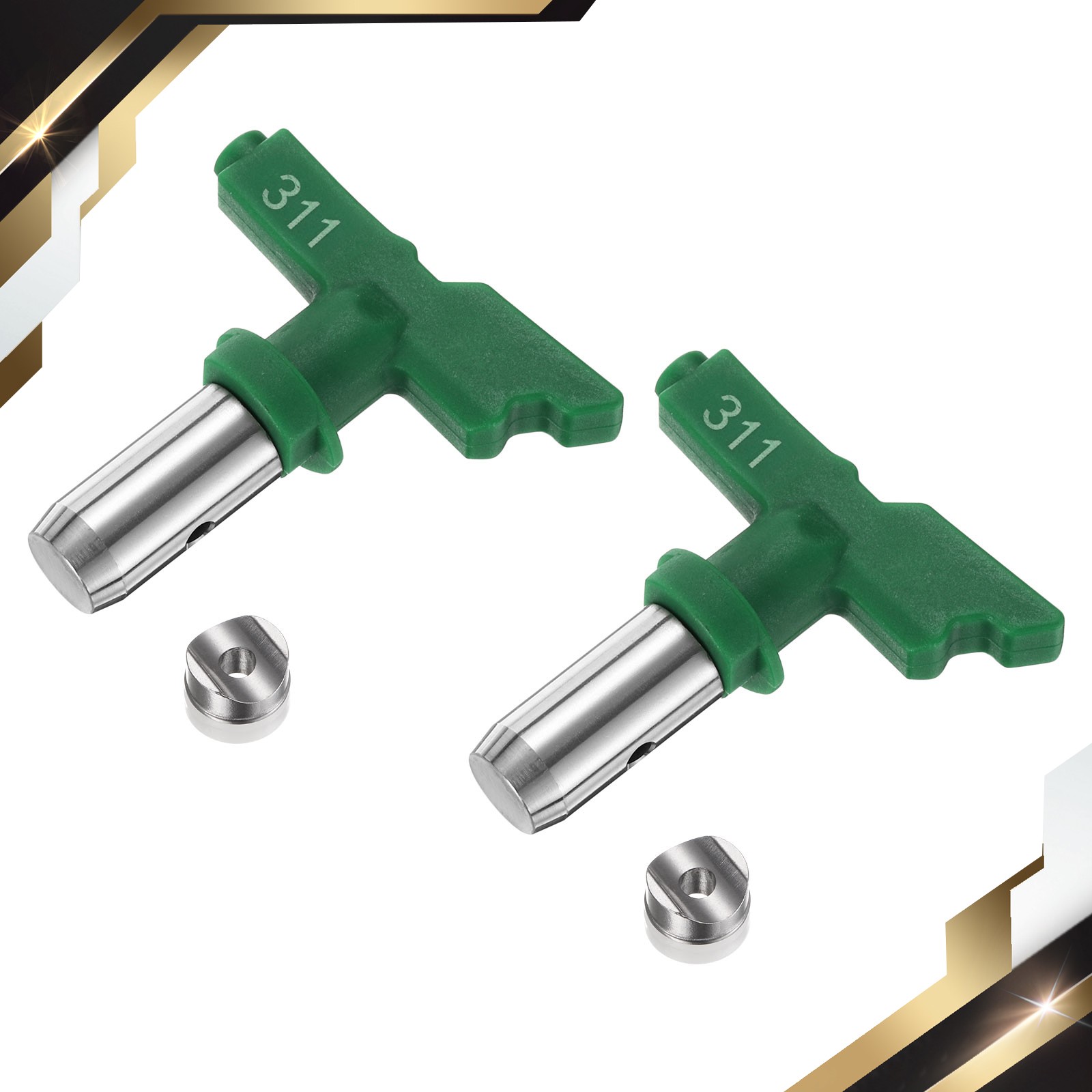 2pack Reversible Spray Tips for Airless Sprayer 311 Paint Spray Nozzle Green