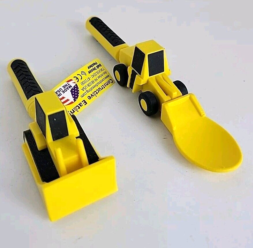 Constructive Eating® FRONT LOADER SPOON & BULL DOZER PUSHER (USA Made)