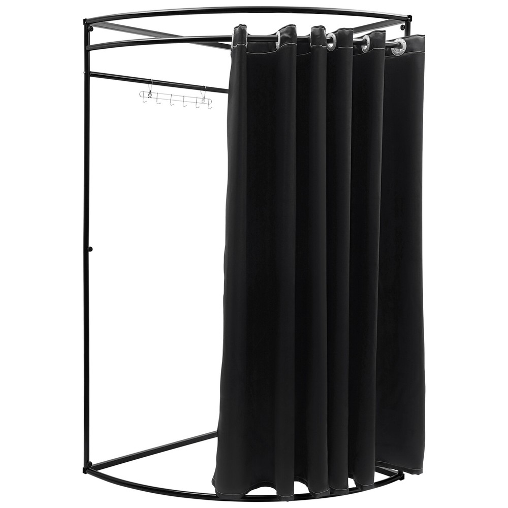 Modern Black Dressing Fitting Room Detachable Changing Room Store Studio Outdoor