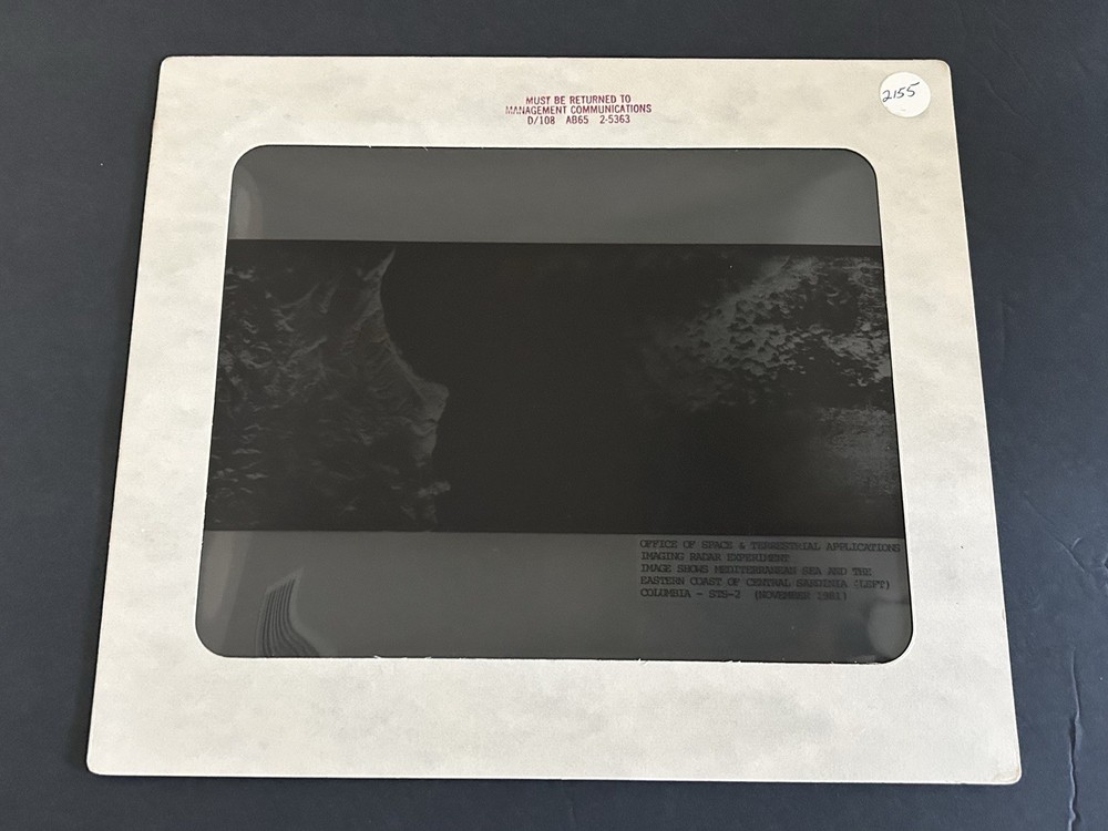 1981 NASA Rockwell Shuttle Columbia Mediterranean Presentation Transparency-2155
