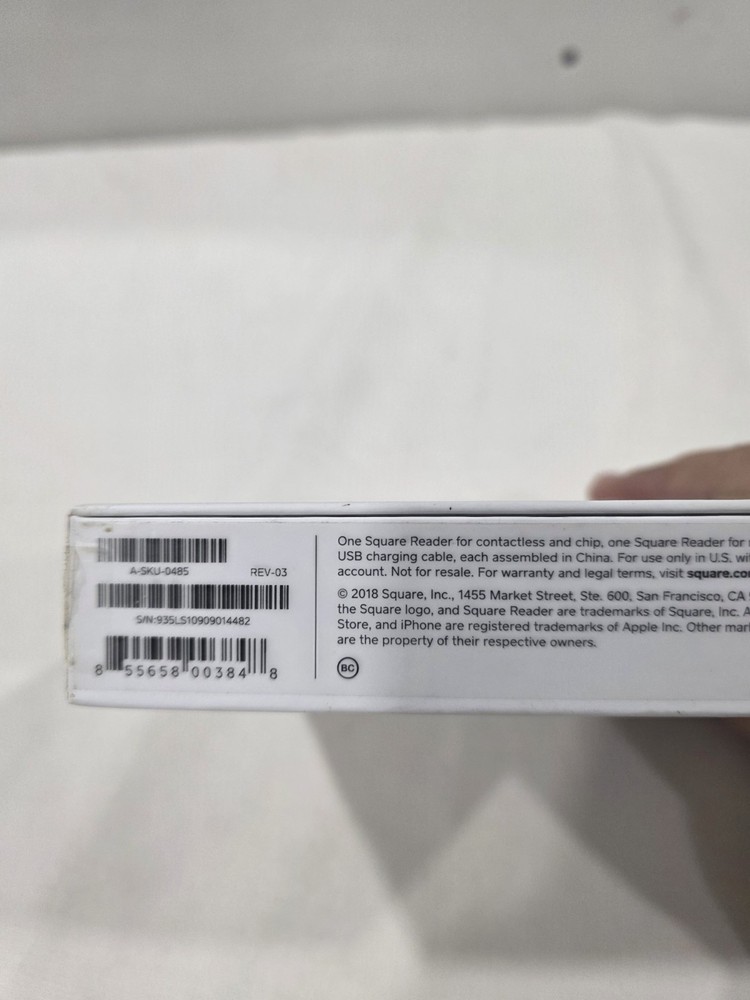 Square Reader A-SKU-0485 Credit Card Reader for Contactless Chip Model SPC1-01