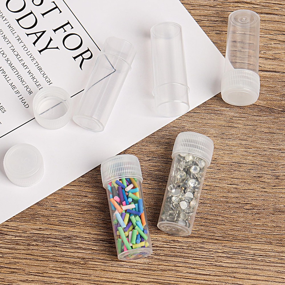 5ml Transparent Plastic Sample Bottle Test Tube Bottles Vials Storage Containers