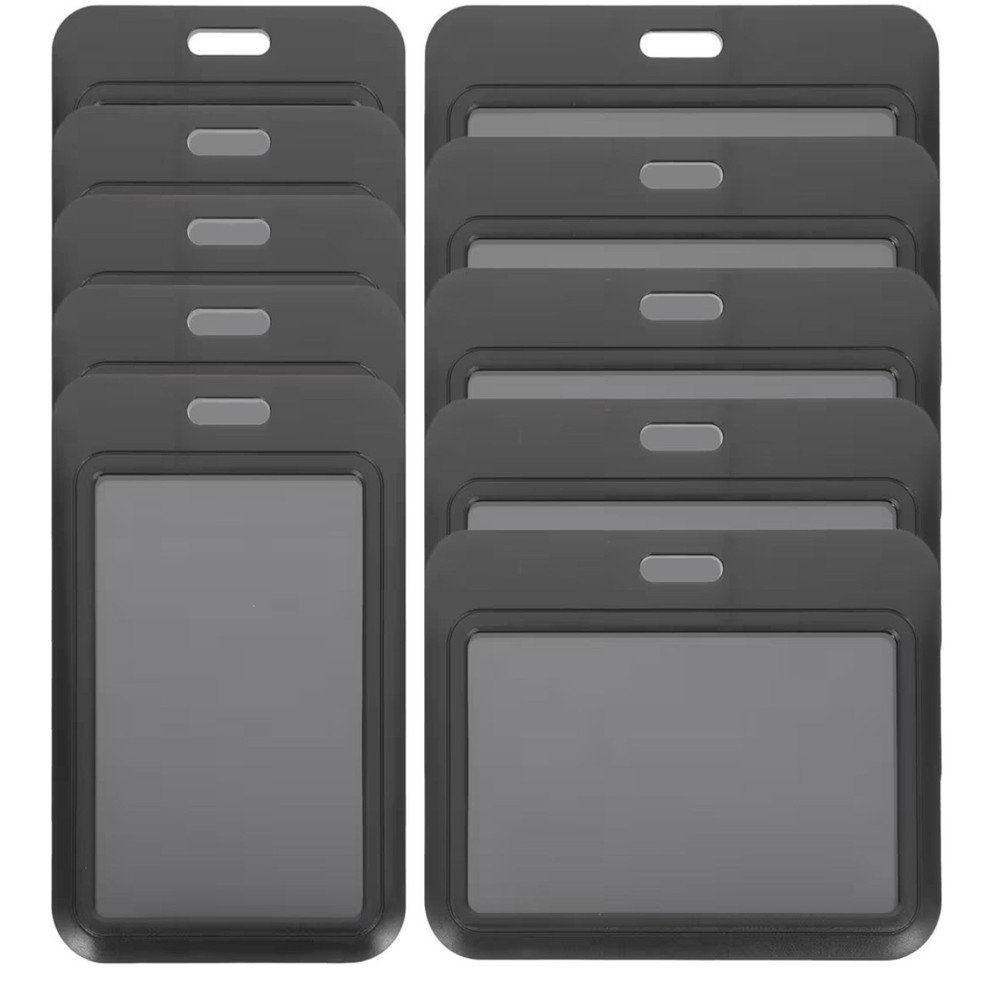 LUOZZY 10Pcs Horizontal & Vertical Badge Holder ID Card Holder