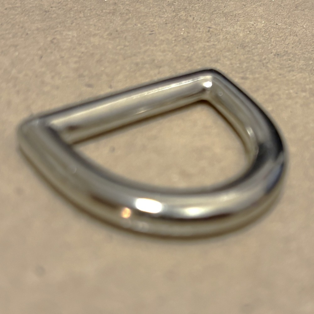 4 Pcs Silver Plated Solid Brass 1" D-Ring Handbag Hardware 10g Heavy Duty