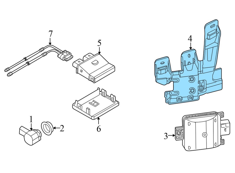 2021-2024 VW ID.4 PRO - REAR Right Blind SPOT Detection Sensor / Module Bracket