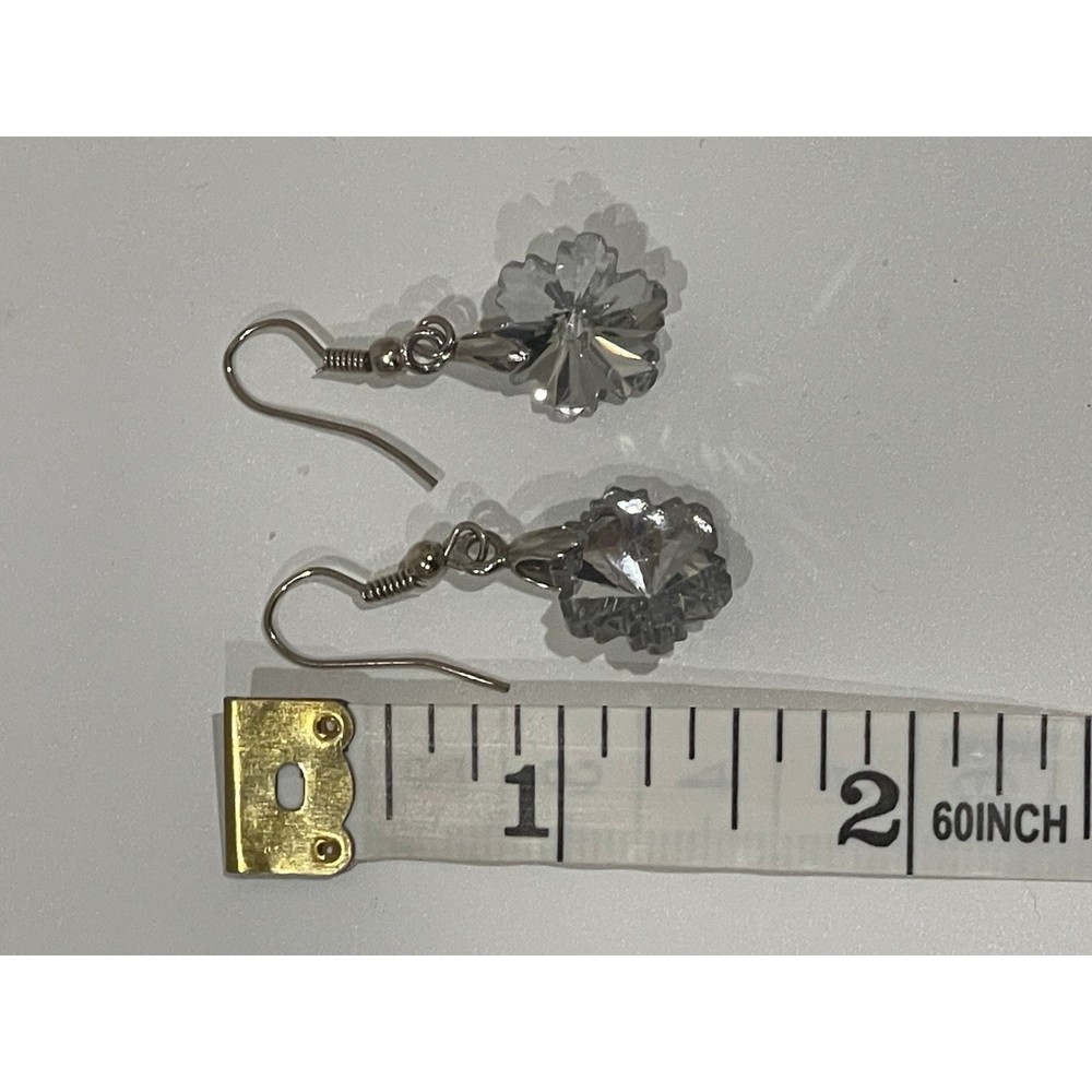 Silver Dangling Snowflakes Style Earrings